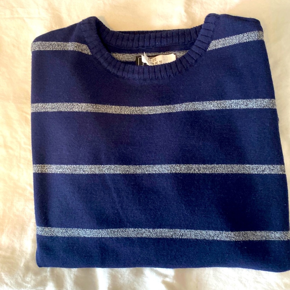 Men’s XXL Jachs New York Blue with Grey Sheek Sweater, Casual and Cool
